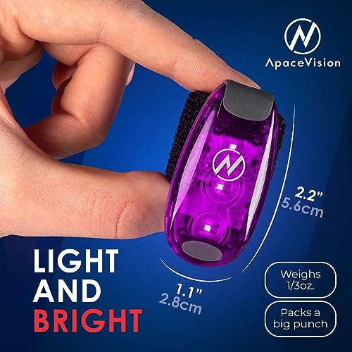 LED Safety Light (2 Pack) with Bonus Items – Clip On Strobe/Running Lights for Runners, Dogs, Bikes, Walking and More - color: Purple