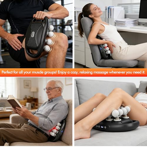 16 Head Massage Gun Deep Tissue, 2600mAh Back Muscle Massager - color: Matte Black