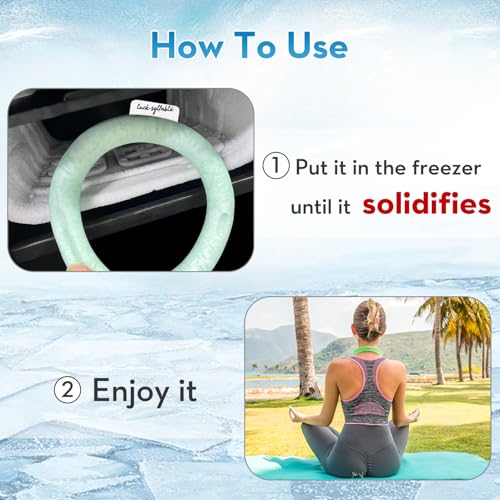 Neck CoolingTube with Insulated Bag, Reusable Ice Coolers Wearable Cooling Products, Neck Ice Coolers for HotWeather (Green) - color: Green