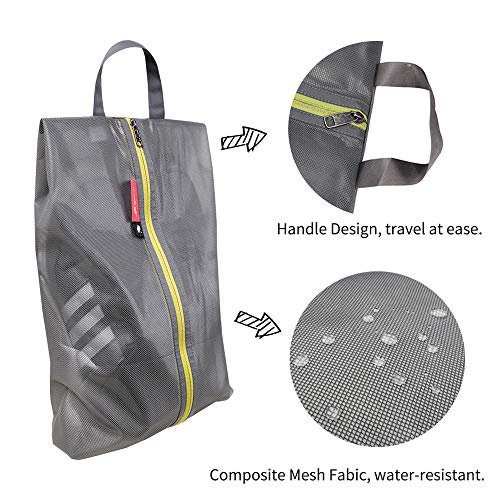pack all Plus-Sized Shoe Bag for Travel, Water-Resistant Shoe Pouch - color: Plus-Grey, style: 1 Pack