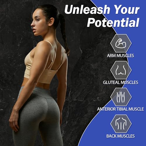 Resistance Bands for Working Out, 5 Levels Exercise Bands Set - color: Blue