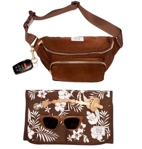 Ditty Co. Small Diaper Bag - Portable Changing Pad - Crossbody Bags For Women - Baby Wipe Holder - Baby Travel Essentials (Chocolate Brown) - color: Chocolate Brown