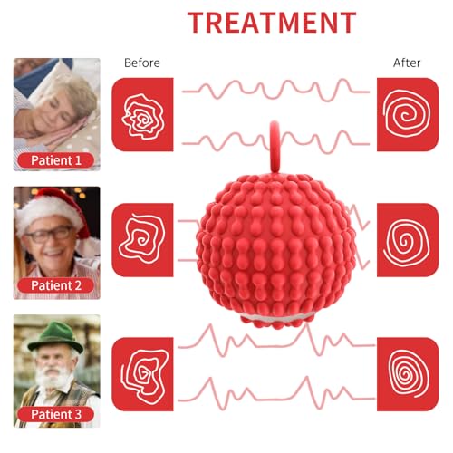 Physical Vibration Therapy Ball, Presents Gifts for Women,Rechargeable Vibrating Massage Ball 4-Speed Mode, Hand Therapy Balls, Relief Hand Tremors (Parkinson), Stress Relief