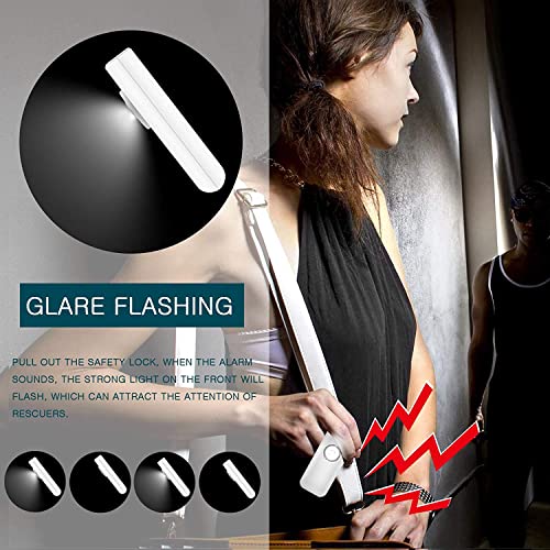 Personal Safety Alarm for Women – Superior Loud Siren & SOS Strobe - color: White