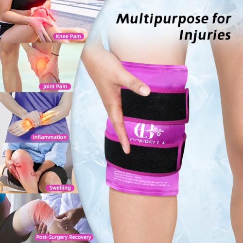 Reusable Gel Ice Pack for Knee Pain Relief(Purple) - color: Purple