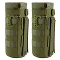 FRTKK Tactical MOLLE Water Bottle Pouch with Drawstring Open Top & Mesh Bottom, Military Water Bottle Holder Bag Sports Travel Hydration Carrier - color: Army green