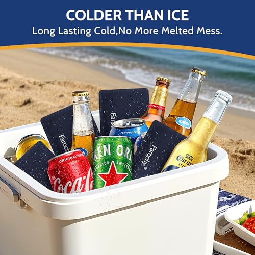 Reusable Ice Packs for Lunch Boxes, 4Pcs Soft Ice Packs for Cooler Gel Pack - color: Navy