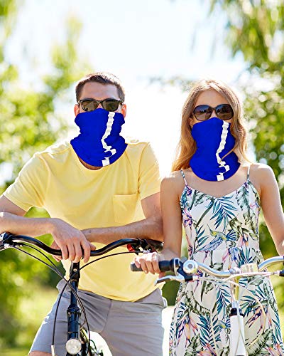 SATINIOR 8 Pack Reflective Neck Gaiters UV Protection Cooling Face Masks - color: Royal Blue