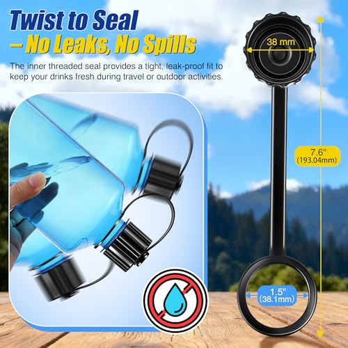 Narrow Mouth Water Bottle Replacement Lid - color: Black