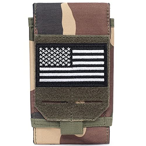Tactical Phone Pouch, Small Molle Admin Pouches, Heavy Duty Waterproof Smartphone Case Holder for Vest Belt Waist (Coyote Tan) - color: COYOTE TAN