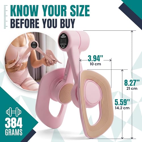 Smart Thigh Master | Rotatable Pelvic Floor Exercise Device for Women and Men with Auto-Counter Display | Inner Thigh Exerciser & Thigh Trainer for Women, Kegel Trainer for Butt & Leg Workouts