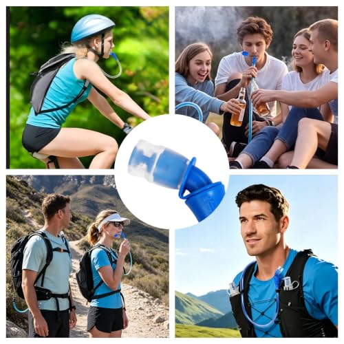 Hydration Bladder Bite Valve Replacement Mouthpiece Fit for Any Water Backpack and Most Brands, with Manual Switch Valve - color: 2 Pack 45 degree blue-A