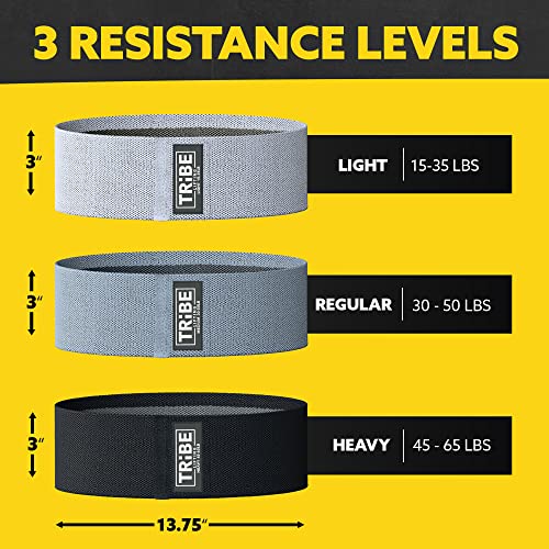 Fabric Booty Bands for Legs and Butt Workout - Resistance Bands Set (8)