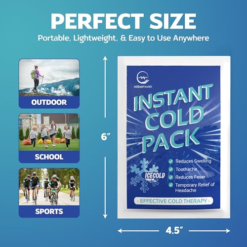 5000 Pack Pallet of Instant Ice Cold Pack (6” x 4.5”) - Disposable Instant Ice Packs for Injuries | Cold Compress Ice Pack for Pain Relief - size: 5000 Pack (6" x 4.5")