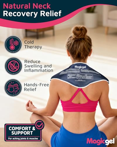 Magic Gel Neck Ice Pack - Shoulder Ice Pack - Cooling Neck Wrap - Cooler Ring - Flexible and Reusable Cold Pad - Lightweight & Comfortable - One Size Fits Most (Gray) - color: Neck Ice Pack - Grey
