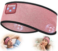 Perytong Sleep Headphones Bluetooth Headband, No Pressure for Ear, Headband Headphones Wireless Earphones Music Sleep Headband Earbuds, Sleep Mask Gifts for Men Women Teens - color: HB BrickRed