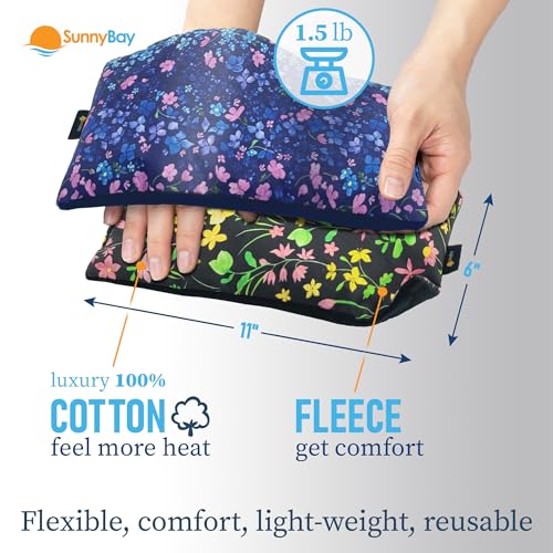 SunnyBay Heating Pad, Neck and Shoulder Wrap, 6x11 inch, Lilac - color: Lilac and Green Flowers