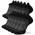 Hylaea Compression Ankle Socks for Running Athletic, Moisture Wicking - color: Black 6 Pairs, size: Medium