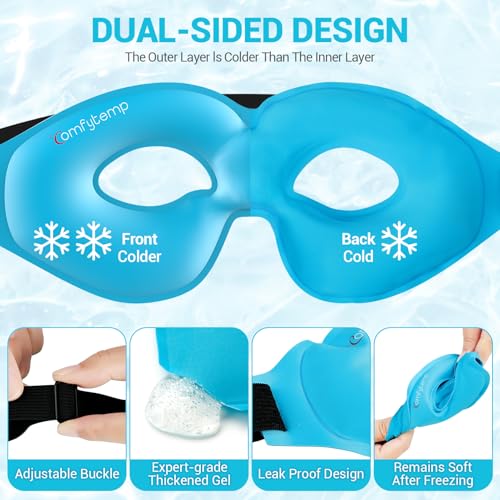 Comfytemp Cold Gel Eye Mask, Cooling Eye Ice Pack for Puffiness