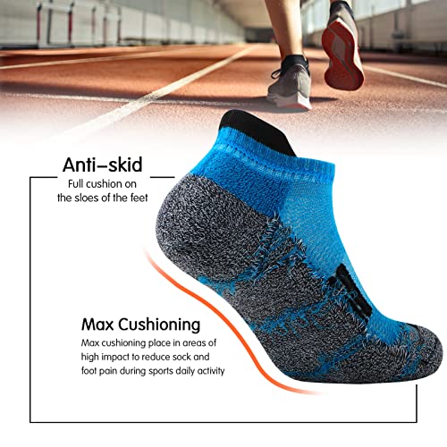 JOYNÉE Mens Ankle Athletic Low Cut Socks Running Sports Cushioned Sock for Men 6 Pack - color: Colorful2-6pairs