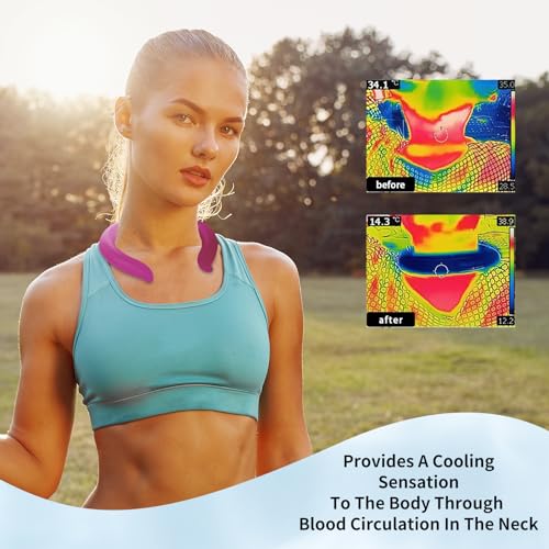2PCS PCM Neck Cooling Tube with Insulated Bag, Reusable Ice Ring Neck Cooler Wrap, Wearable Cooling Neck Ring for Hot Weather Outdoor Work, TPU Freezable Collar (Rose+Black) - color: Rose+black