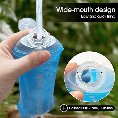 GUYI GYGYL Soft Flask, Collapsible Water Bottle for Sports, 500ml Blue - color: 500ml Blue