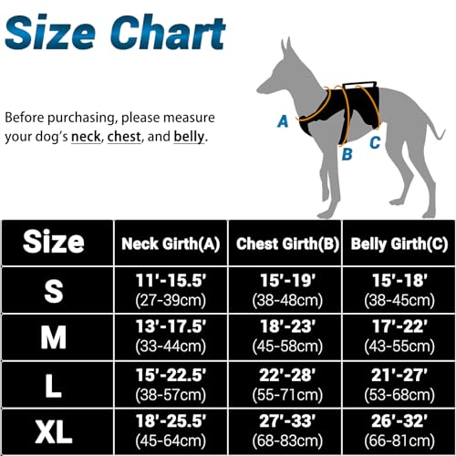 Escape Proof Dog Harness, No Escape No Pull Reflective Dog Harness with Durable Handle, Adjustable Heavy Duty Vest for Small Medium Large Dogs, Walking and Training (Black,XL) - color: Black, size: XL (Pack of 1)