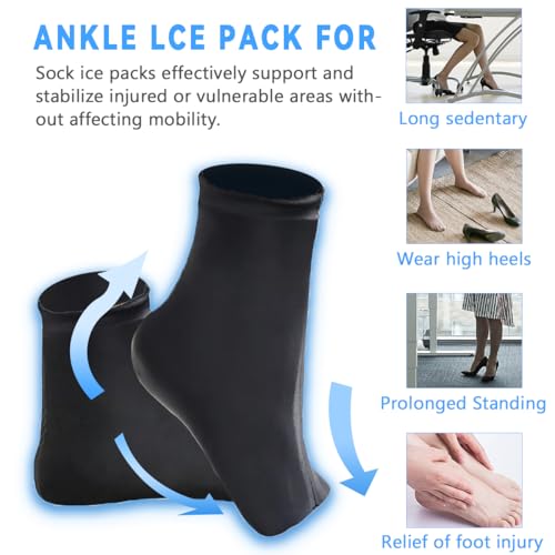 Couleurs Ankle Ice Pack to Wrap Swelling Reusable Hot and Cold Therapy Ankle Ice Pack for Relief of Ankle Sprains Achilles Tendonitis and Foot Inflammation 1 Pack