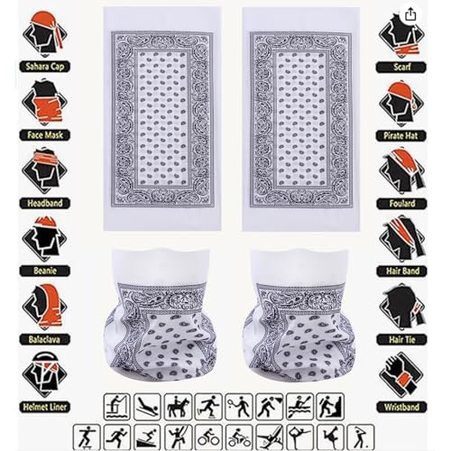 Face Mask Multi Bandana Neck Gaiter Seamless Magic Headband Outdoor Face Scarf for Dust Wind and UV Resistance - color: No1b