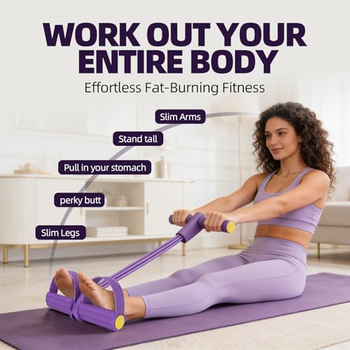 Resistance Band with Foot Pedal, Elastic Pull Rope for Sitting Row, Yoga, Stretching, Waist Training - color: Blue