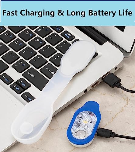 LED Flashlight Clip On Flashlight Nursing Night Light Clip Hands Free Rechargeable Safety Night Shift Lights for Outdoor Sports - color: Red