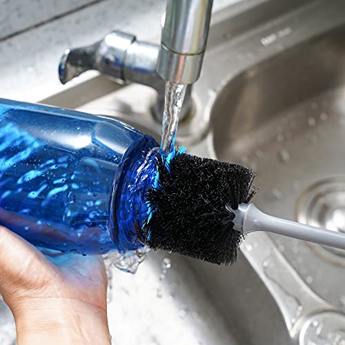MOSOLAN Long Handle Bottle Brush, Water Bottle Brush Cleaner, 2 Pack