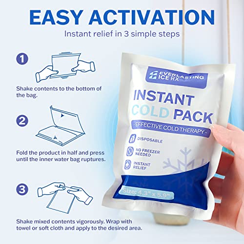 100 Pack Instant Ice Packs for Injuries, Disposable Instant Cold Pack - style: 100 Pack