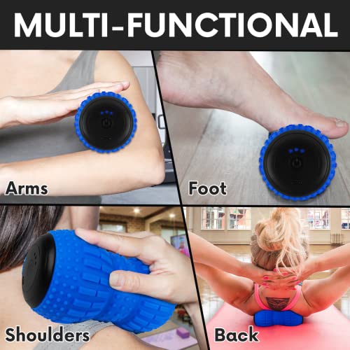 ZeenKind Vibrating Peanut Massage Ball for Plantar Fasciitis, Muscle Pain Relief with 4 Speed, Deep Tissue Therapy for Myofascial Release & Muscle Recovery, Neck Back Foot Roller Massager - color: Peanut Ball-standard Vibration