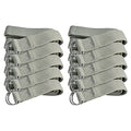 Bulk Yoga Straps, 10 Pack, 6ft, D-Ring Buckle - color: Cool Gray