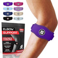 Sleeve Stars Tennis Elbow Brace Men & Women, 9"-23" (Single/Dark Purple) - color: Dark Purple