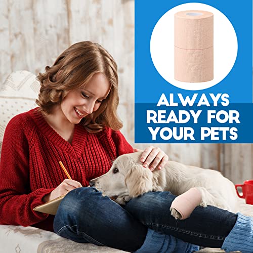 Nuanchu 16 Rolls Self Adhesive Elastic Sports Bandage Tape, 4 Inch x 5 Yard - size: 4 Inch x 5 Yard