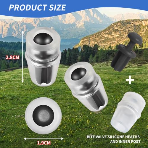 Bite Valve Replacement Mouthpiece Fit for Hydration Pack Bladder Water Backpack and Most Brands(4-Pack), with Shutoff Valve and Tube O-Ring - color: 4 Black