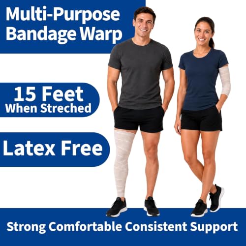 Vakly Elastic Bandage Wrap 6'' x 5 Yds, Self-Closure Compression Roll 10 Pk - size: 6 Inch (Pack of 10)