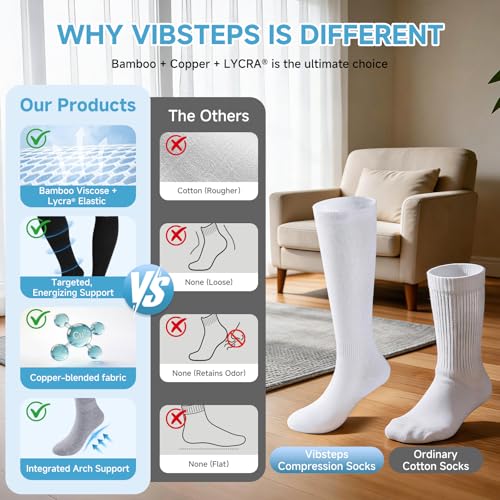 Compression Socks,Women Men Flight Travel Standing Sports Athletic - color: Black-white-grey, size: Small-Medium