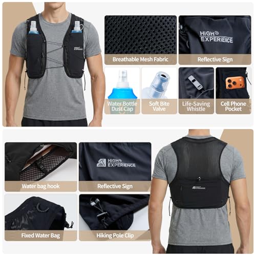 Running Vest for Women Lightweight Hydration Packable - color: Black, size: Medium