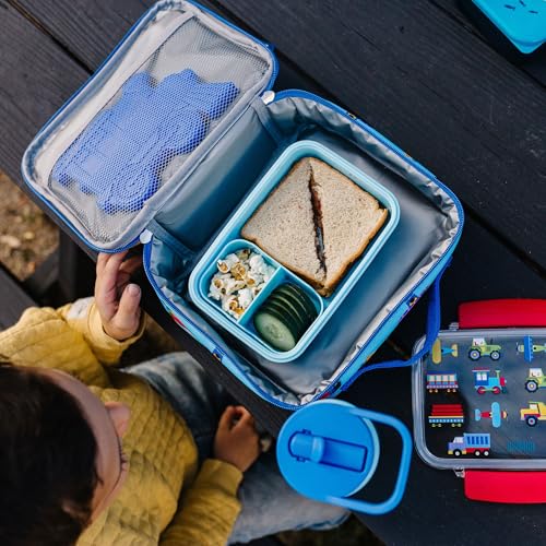Wildkin Kids Ice Packs (4 Pack) – Slim, Reusable, Keeps Lunch Cool for School/Travel - Train - color: Train