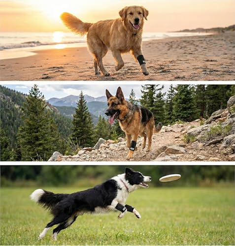 Labra Dog Front Leg Brace - Compression Wrap with Adjustable Straps - Dog Wrist Brace for Support - Leg Sleeve to Stop Licking - Aid in Wound Care and Recovery - Small/Medium - size: Small/Medium