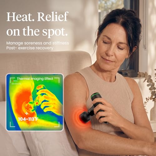 BOB AND BRAD Q2 Ultra Max Mini Massage Gun with Red Light, 5-11mm Amplitude - color: Obsidian Black