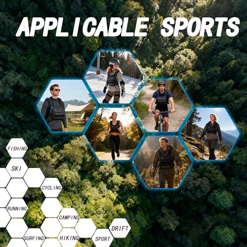 Running Vest 2L Water Bladderfor Men & Women, Lightweight Breathable Reflective Design, Adjustable Shoulder Straps with Phone Pocket, Ideal for Cycling & Mountain Sports (Black, F)