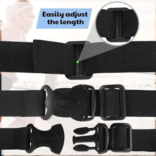 JOVITEC 2 Pack Race Number Belt with 6 Gel Loops, Yellow and Black - color: Yellow and Black