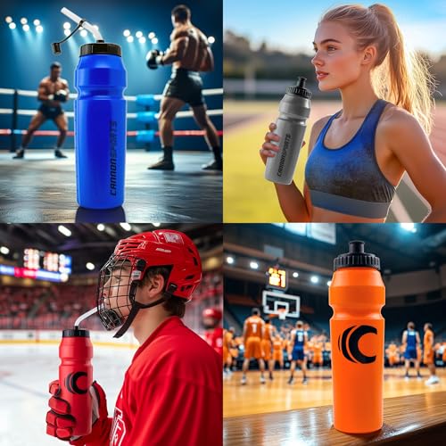 Cannon Sports 1 Liter Sports Water Bottle, 2 Lids, BPA-Free (Navy) - color: Navy