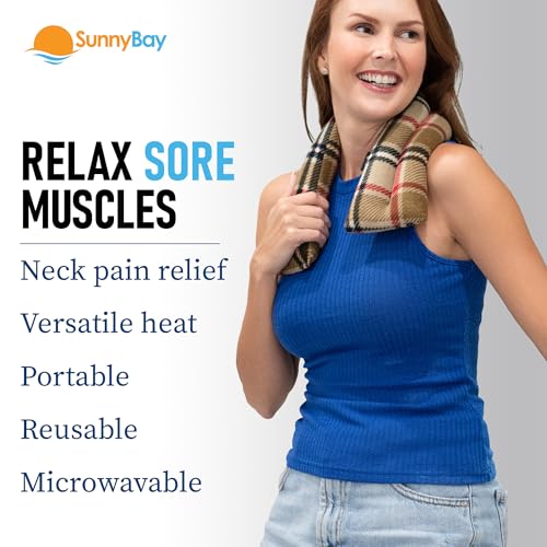 SunnyBay Lavender Heating Pad, Neck and Shoulder Wrap, 26x5 inch - color: London
