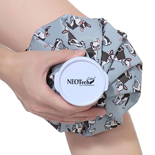 Neotech Care Ice Bag with Screw Top Lid (Blue Bulldog Design, 8 inch) - color: Blue Bulldog, size: 8 Inch