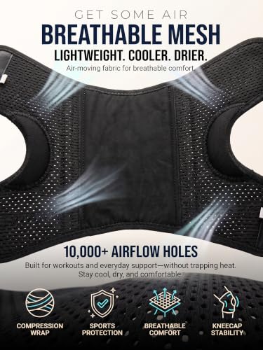 Braventure Knee Brace for Women and Men, Knee Support with Side Stabilizers (Medium) - size: Medium